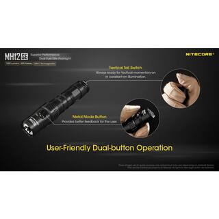 NITECORE 1800 Lumens USB-C Rechargeable Flashlight MH12SE