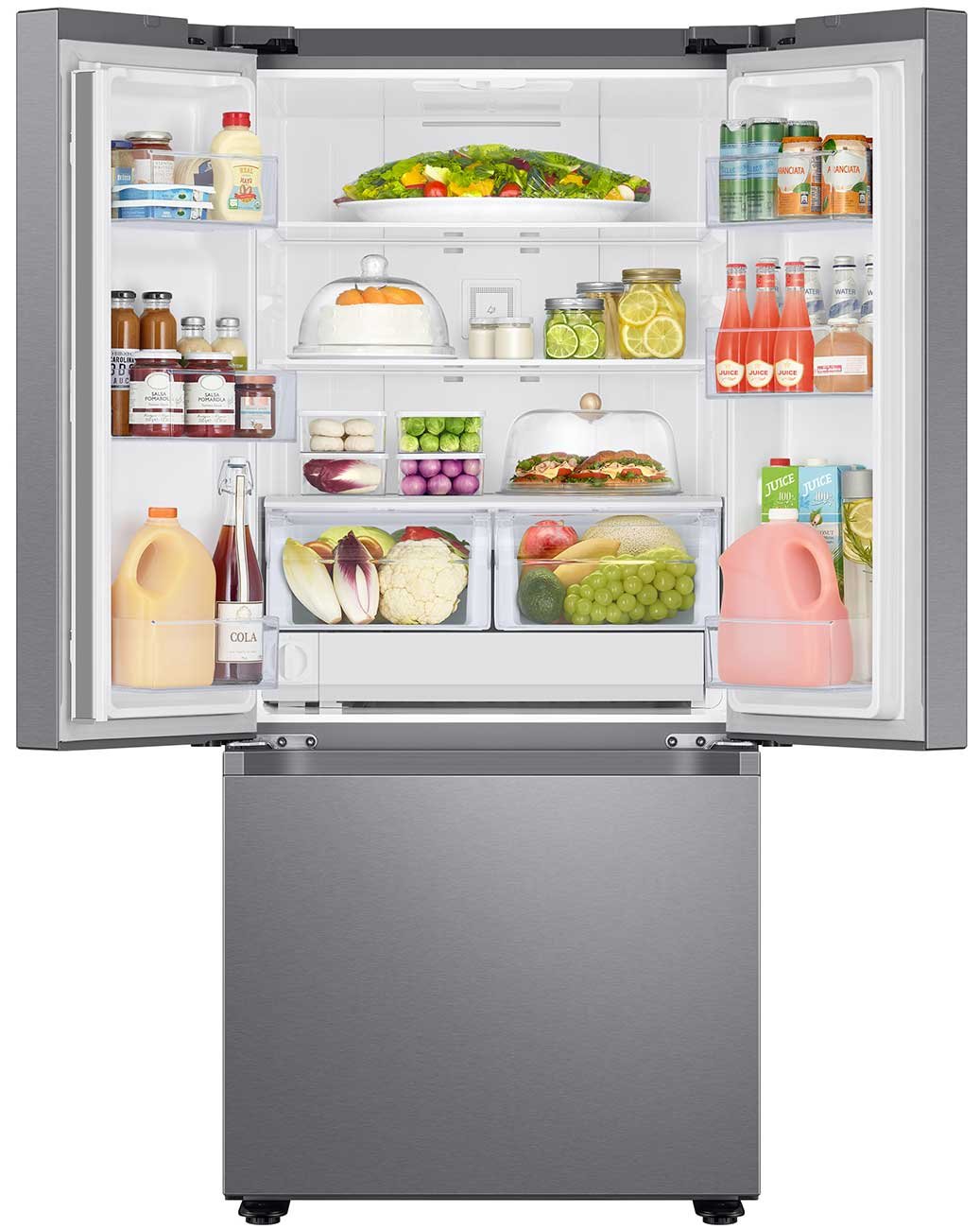  ADA 22 Cu. Ft. Fingerprint Resistant Stainless Steel Smart 3-Door French Door Refrigerator With External Water Dispenser