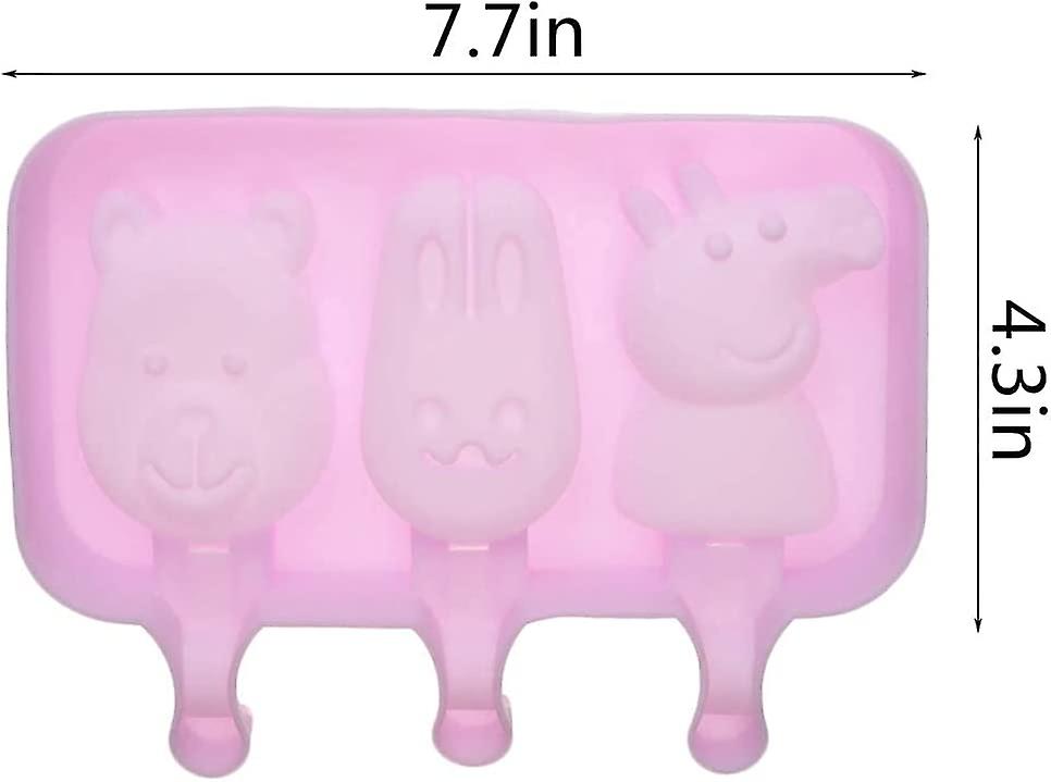 Godealio Popsicle Molds Bpa Free， Cute Shape， Food-grade Silicone， Bpa-free And Safe Popsicle Molds With 50 Wooden Sticks