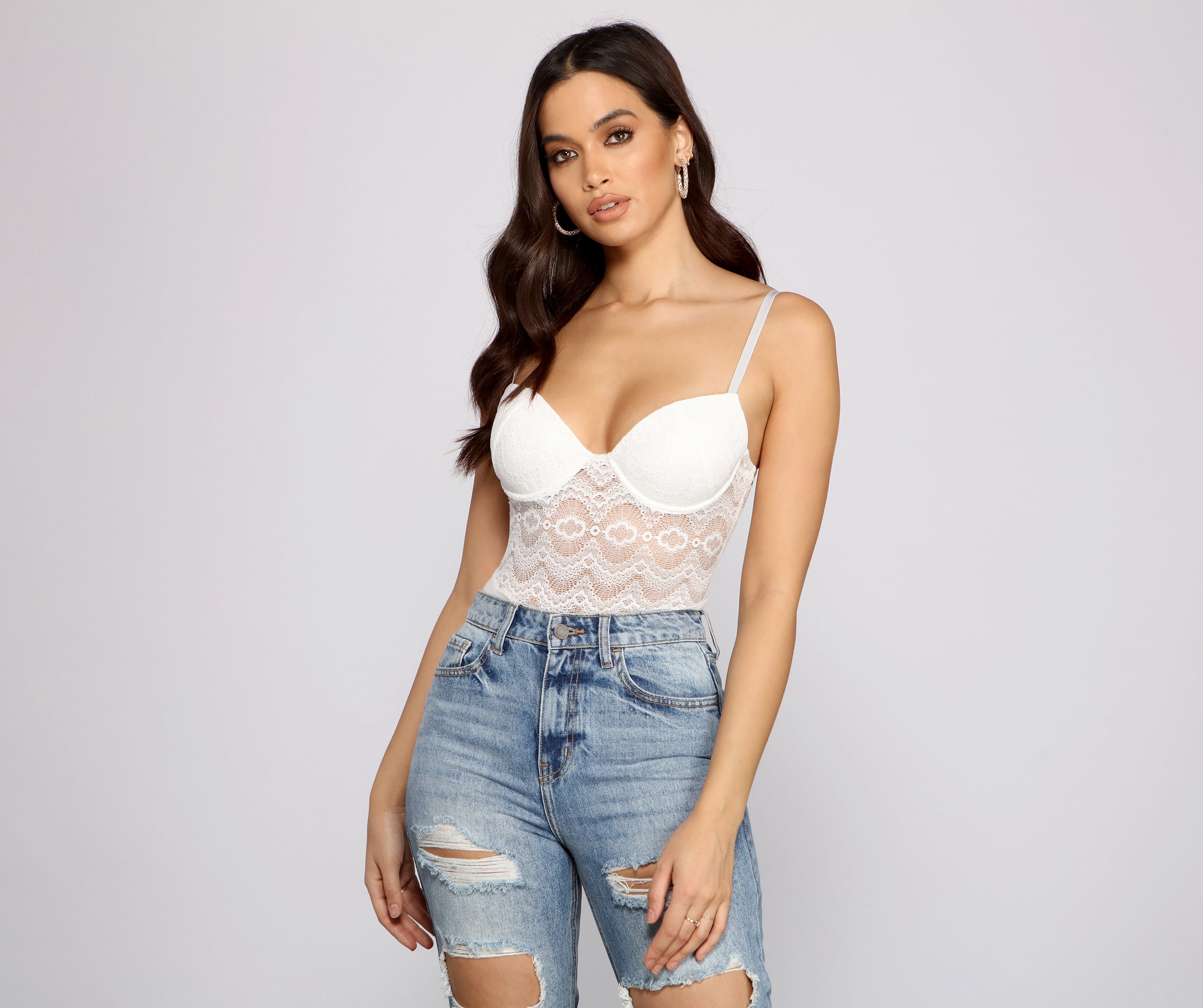 Graced In Lace Bustier Bodysuit