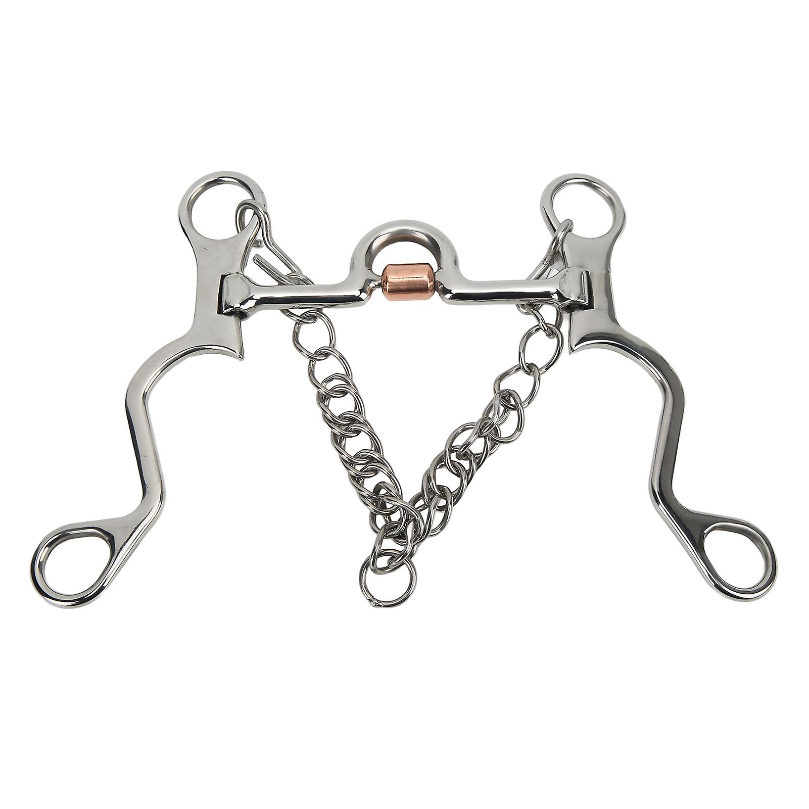 Pelham Bit Strong Fine Workmanship Stainless Steel Horse Bit For Horse Riding Equestrian Performance120mm