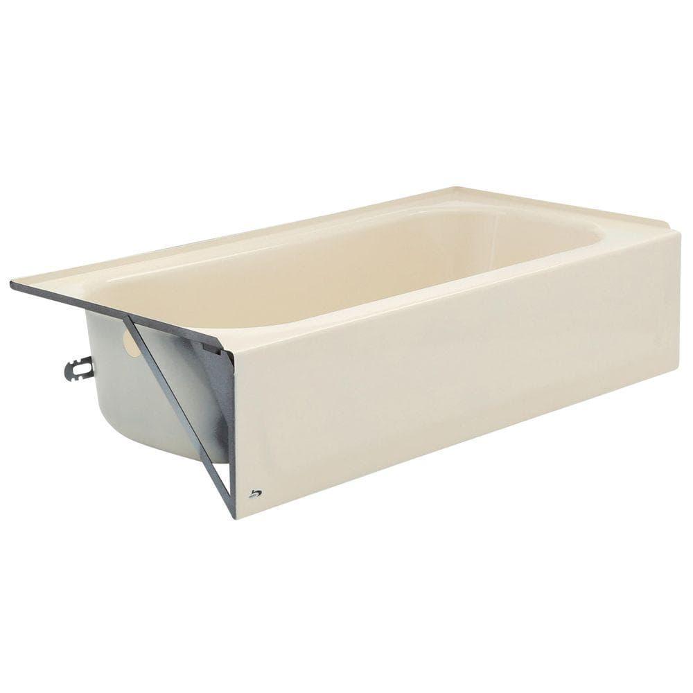 Bootz Industries Aloha 60 in x 30 in Soaking Bathtub with Left Drain in Bone