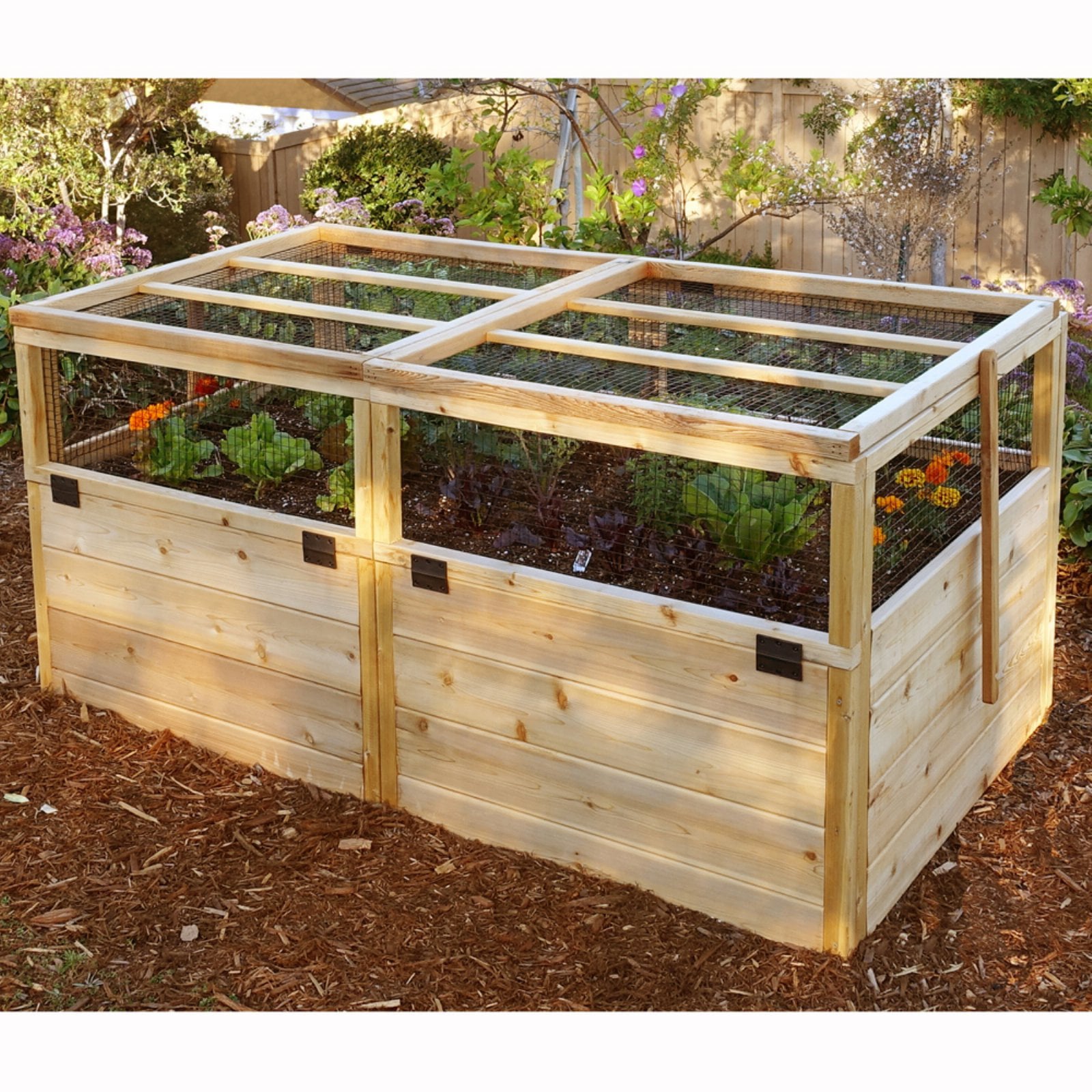 Outdoor Living Today Raised Cedar Garden Bed with Trellis/Lid - 6 x 3 ft.