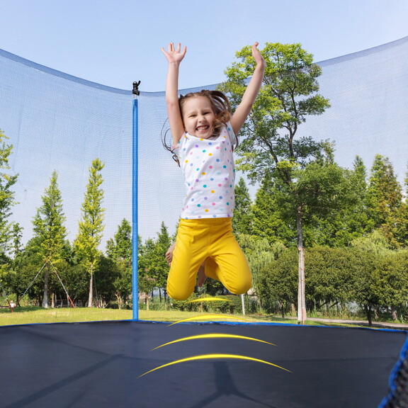 8FT Trampoline with Safety Enclosure Net  Heavy Du...