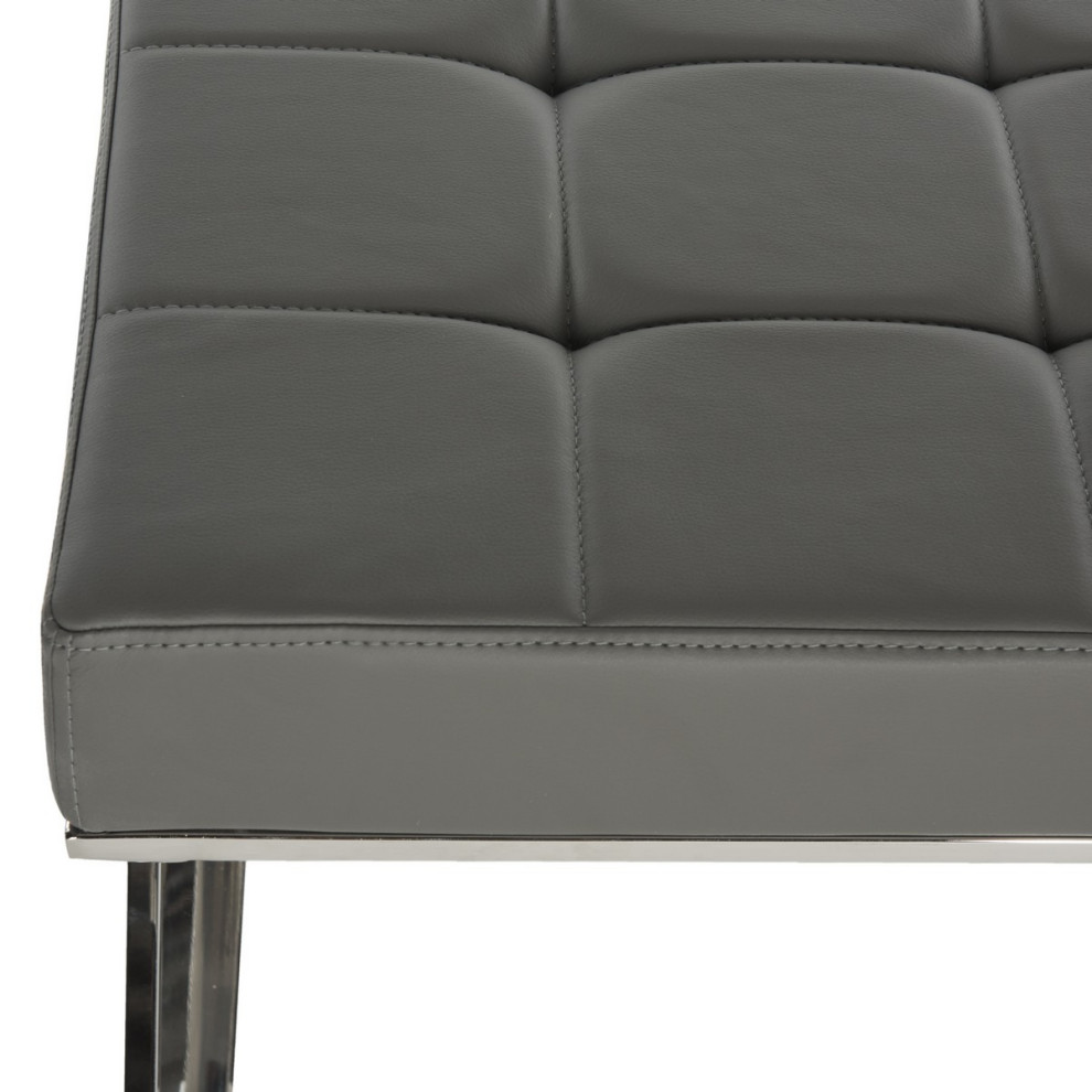 Channa Ottoman Grey   Contemporary   Footstools And Ottomans   by Peachtree Fine Furniture  Houzz