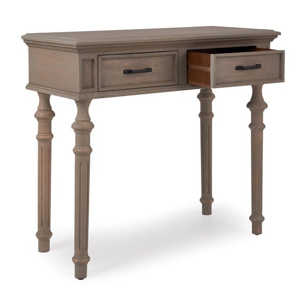 Finch Cassatt 2 Drawer Console Table， Gray