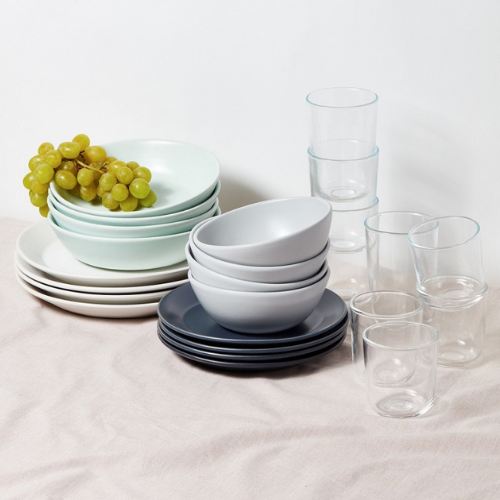 dinnerware & glassware set