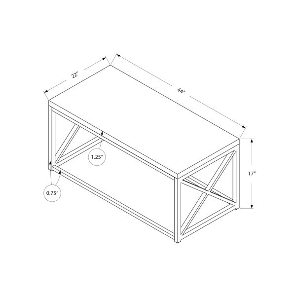 Coffee Table， Accent， Cocktail， Rectangular， Living Room， 44