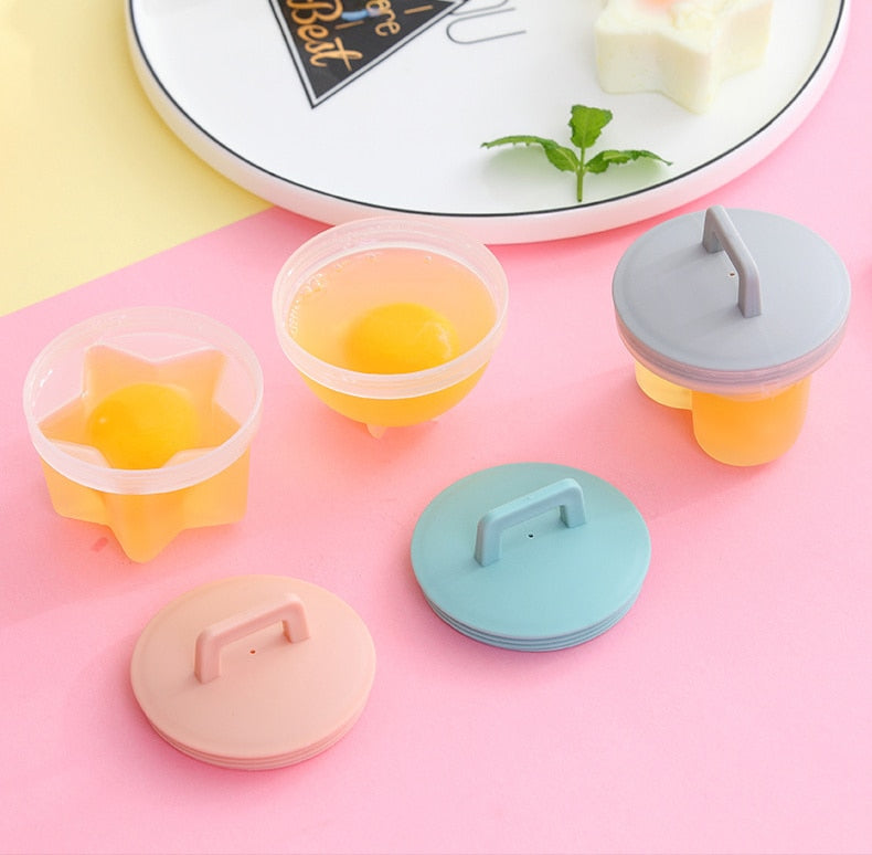 4 Pcs/Set Cute Egg Cooker Tools With Plastic  Brush