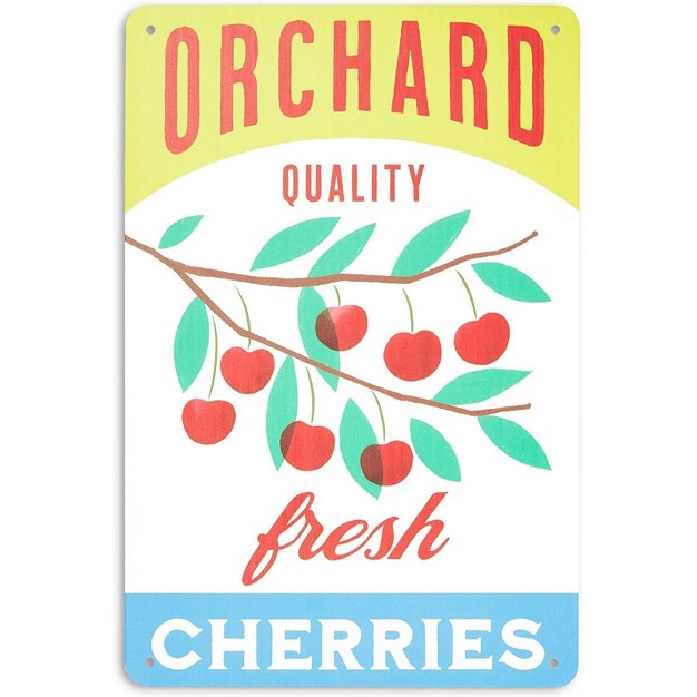 Farmlyn Creek 5 Pack Fruit Crate Label Wall Signs Metal Kitchen Decor 5 Designs 11 8 X 7 8 In