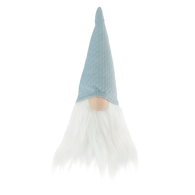 Blue Plush Gnome Tabletop Christmas Decoration