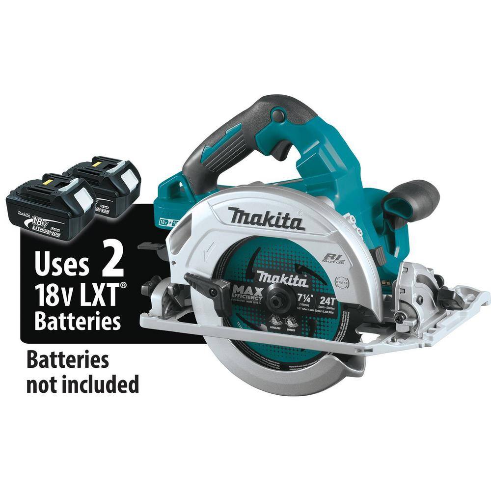 Makita 18V X2 LXT Lithium-Ion (36V) 7-14 in. Brushless Cordless Circular Saw Guide Rail Compatible Base (Tool-Only) XSH08Z