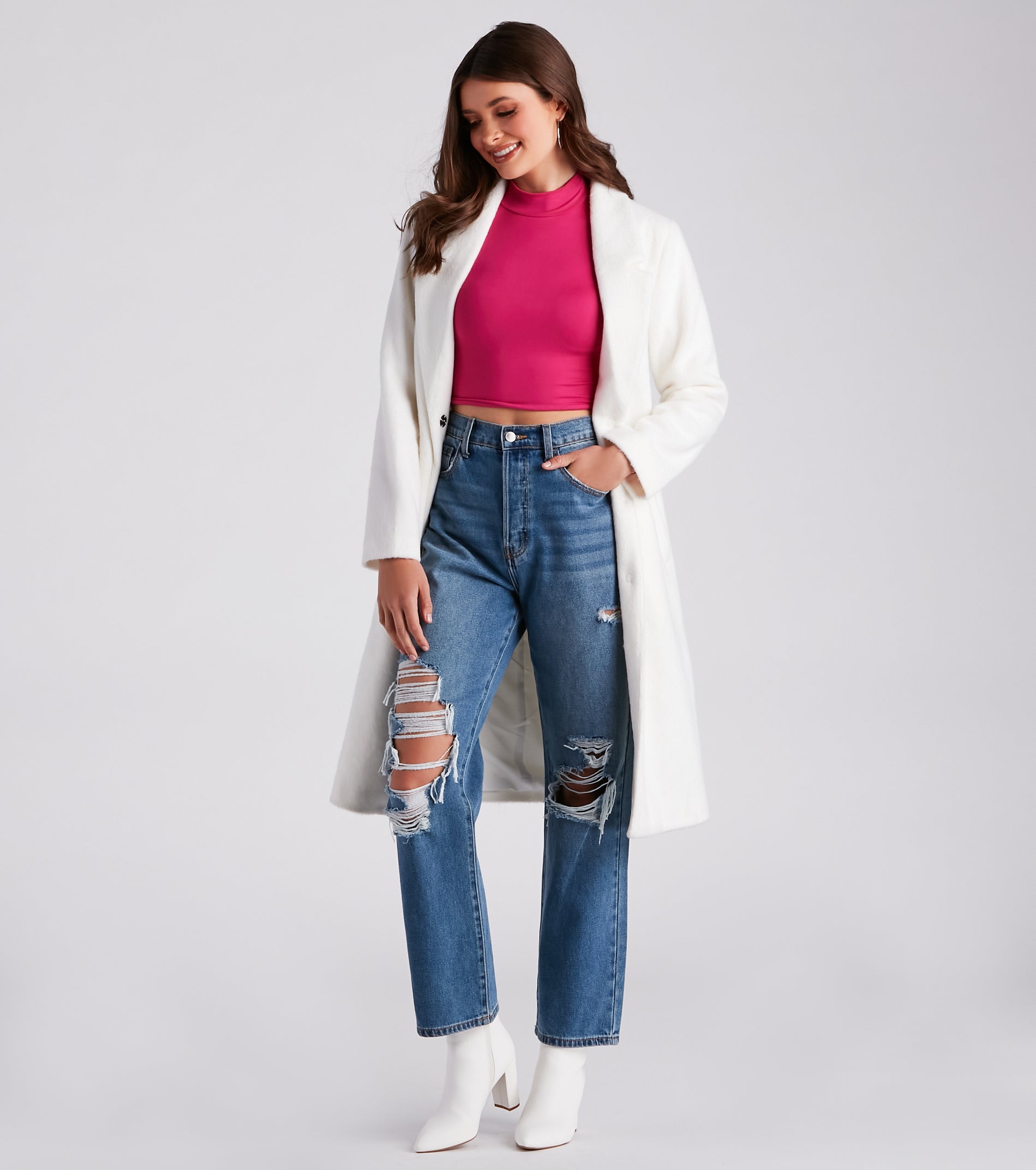 Hit The Basics Mock Neck Crop Top