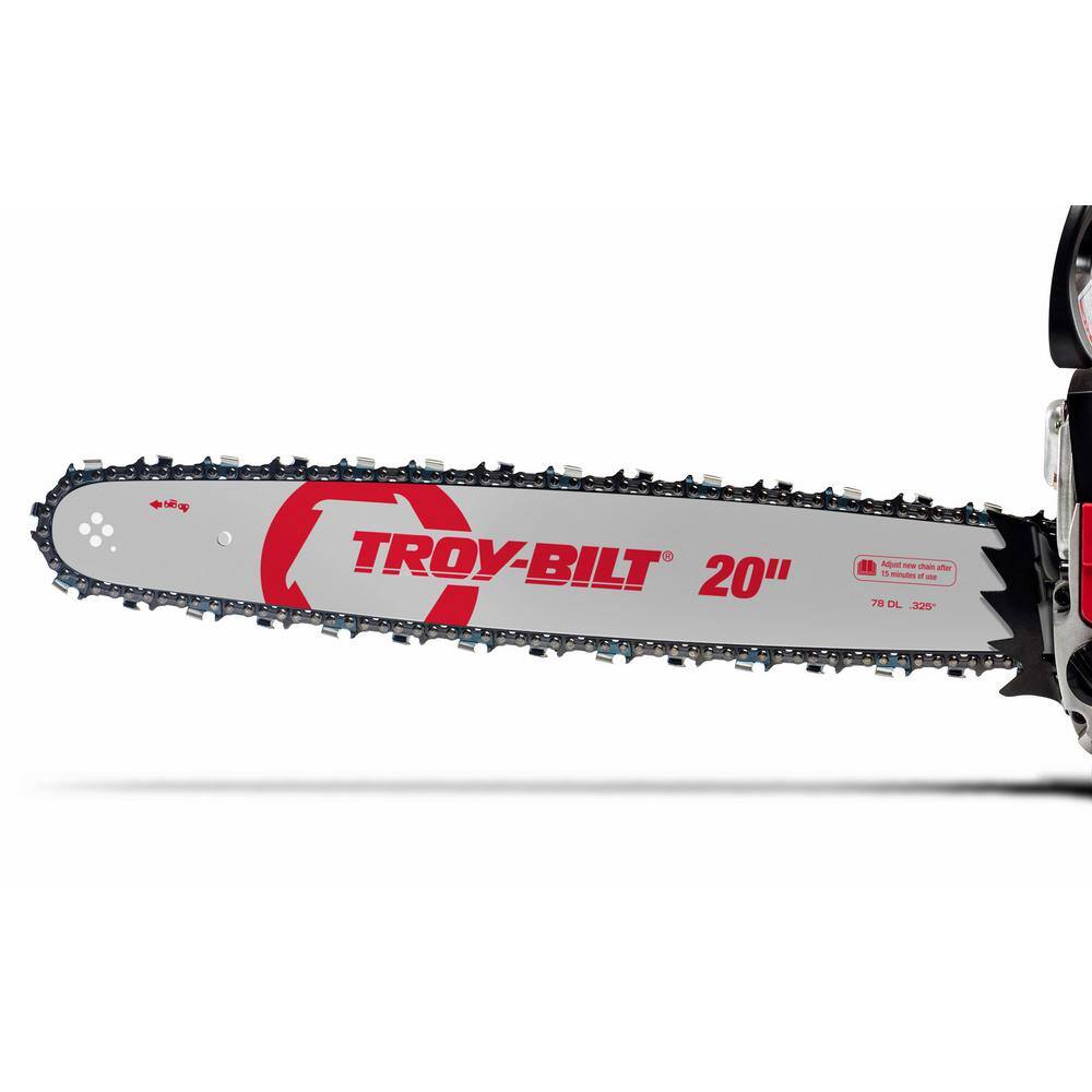 Troy-Bilt 20 in. 46 cc Gas 2-Cycle Chainsaw with Automatic Chain Oiler and Heavy-Duty Carry Case Included TB4620C