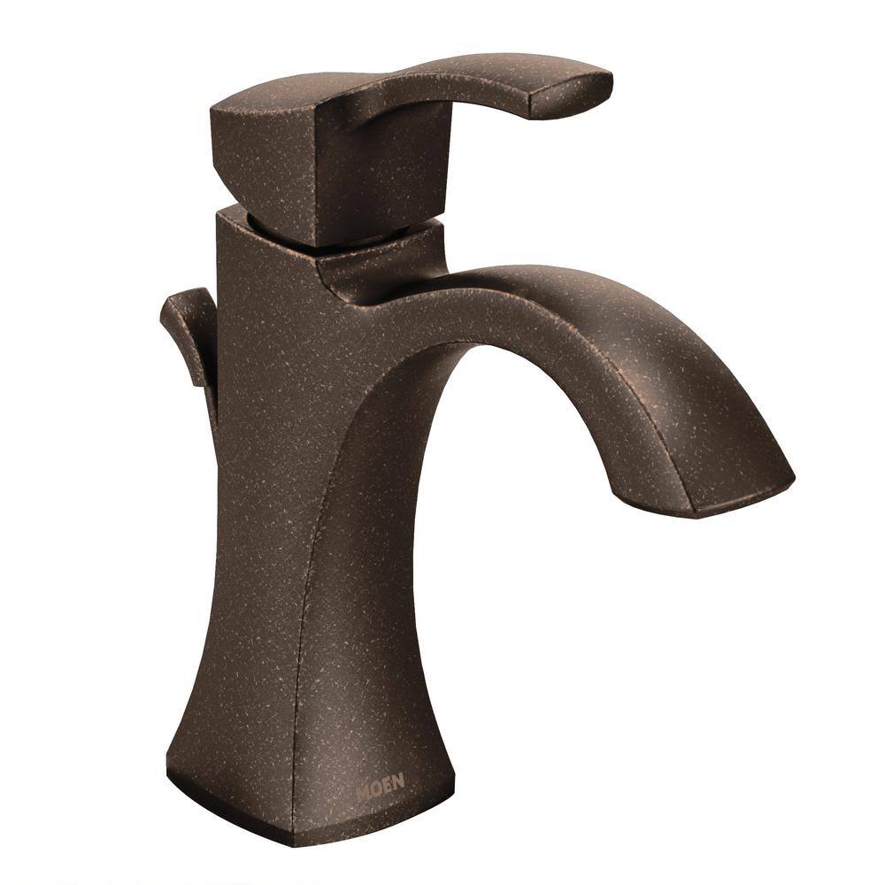 MOEN Voss Single Hole Single-Handle High-Arc Bathroom Faucet in Oil Rubbed Bronze 6903ORB