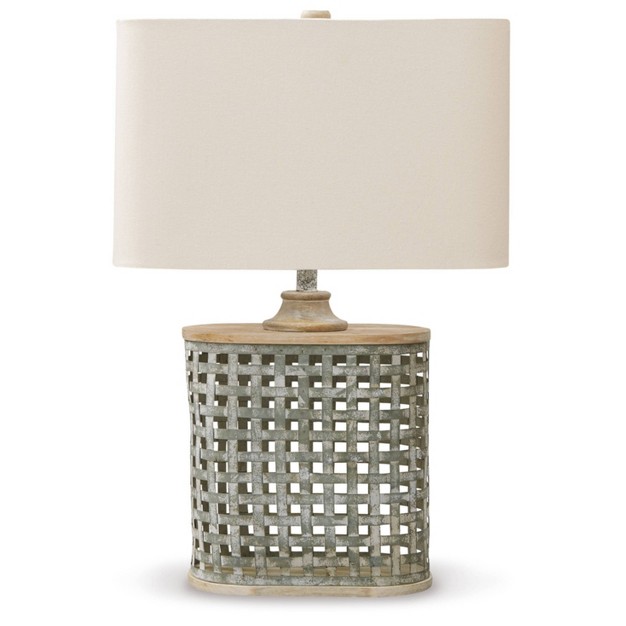 Deondra Metal Table Lamp Gray Signature Design By Ashley