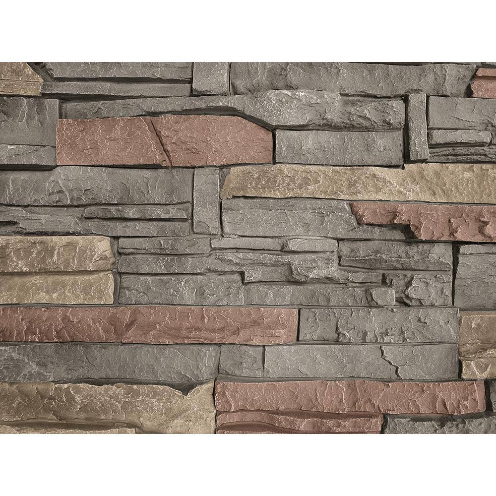 GenStone Stacked Stone Stratford 12 in. x 42 in. Faux Stone Siding Panel G2SSSTHP