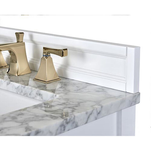 Adeline White 60-Inch Vanity Console with Farmhouse Sinks