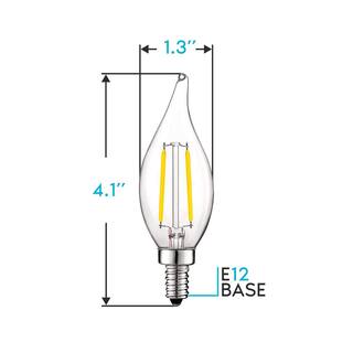 LUXRITE 40-Watt Equivalent CA11 Dimmable LED Light Bulbs UL Listed 4000K Cool White (6-Pack) LR21577-6PK