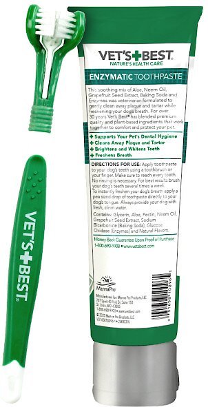 Vet's Best Toothbrush and Toothpaste Dental Kit