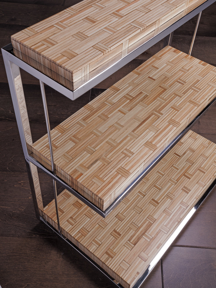 Thatch Three Tier Spot Table   Contemporary   Side Tables And End Tables   by HedgeApple  Houzz