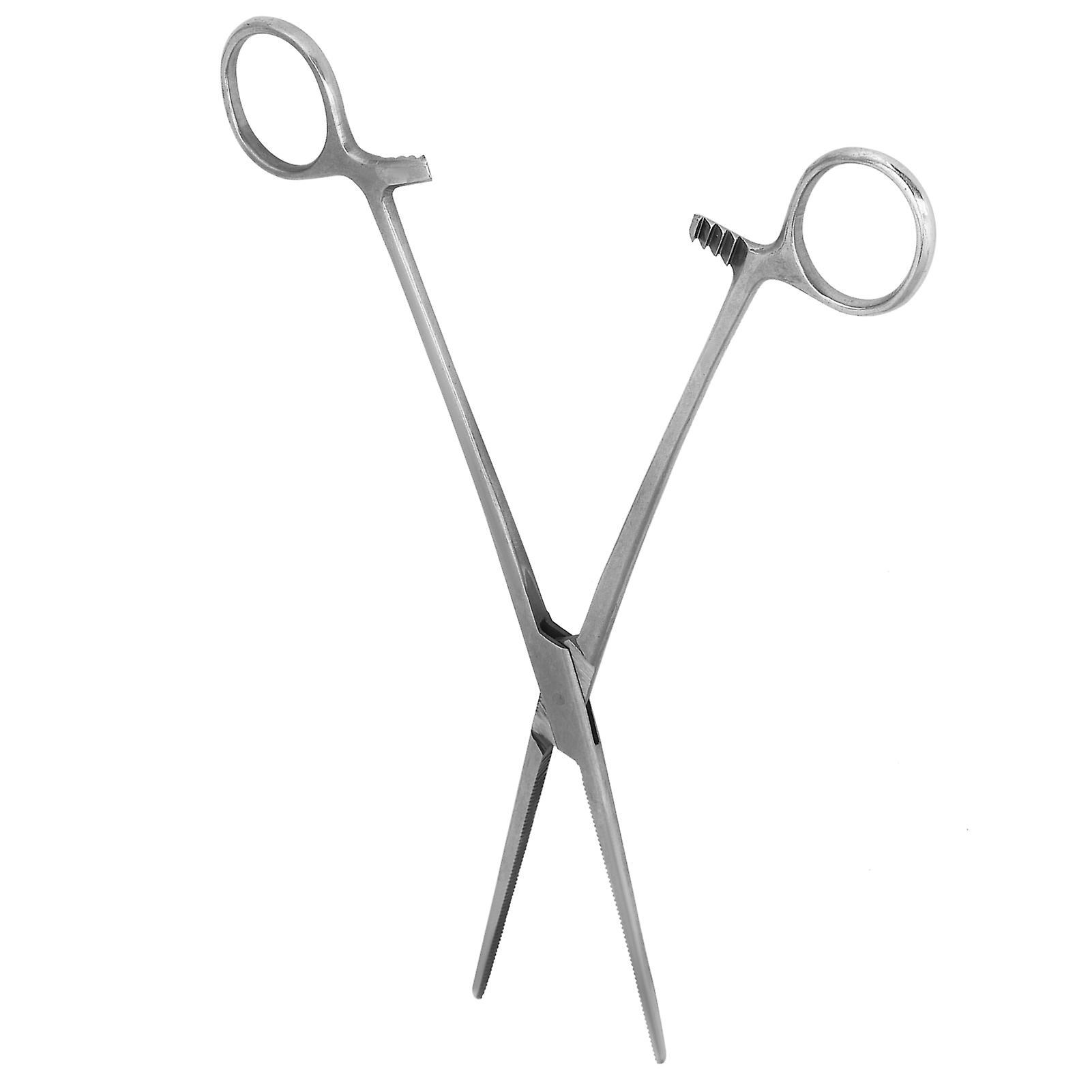 22cm/8.7in Haemostatic Hemostat Forceps Portable Stainless Steel Pliers Hair Tweezers For Livestock Fishingstraight Tip