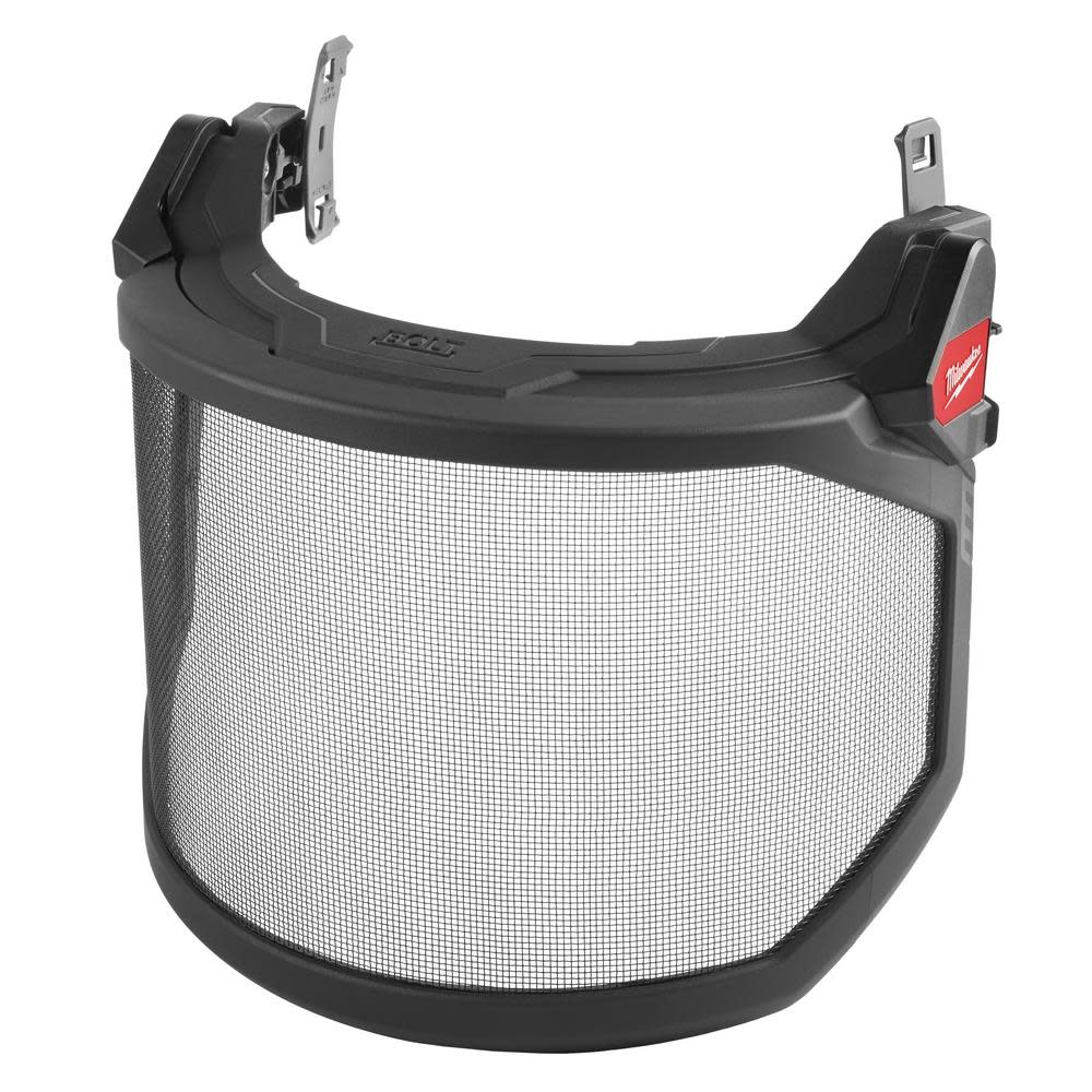 Milwaukee BOLT Full Face Shield Metal Mesh Compatible with Milwaukee Safety Helmets and Hard Hats