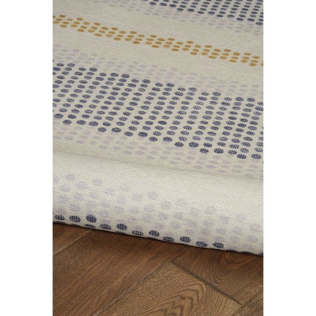 Maldon Washable Outdoor Rug Ivory blue Linon