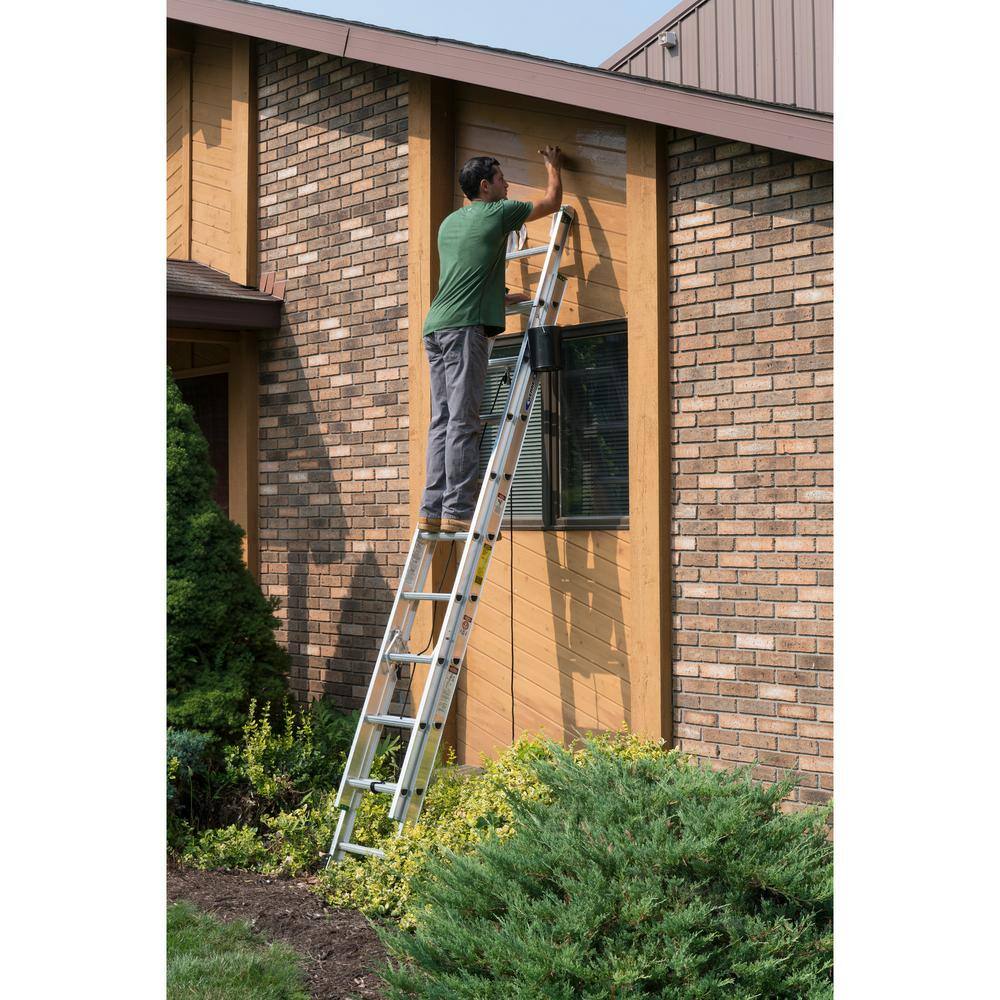 Werner 28 ft. Aluminum D-Rung Extension Ladder with 225 lb. Load Capacity Type II Duty Rating D1228-2