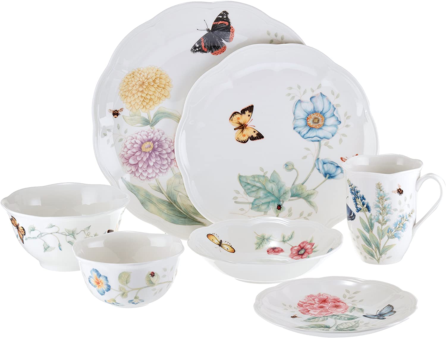 28 Piece Butterfly Meadow Classic Dinnerware Set