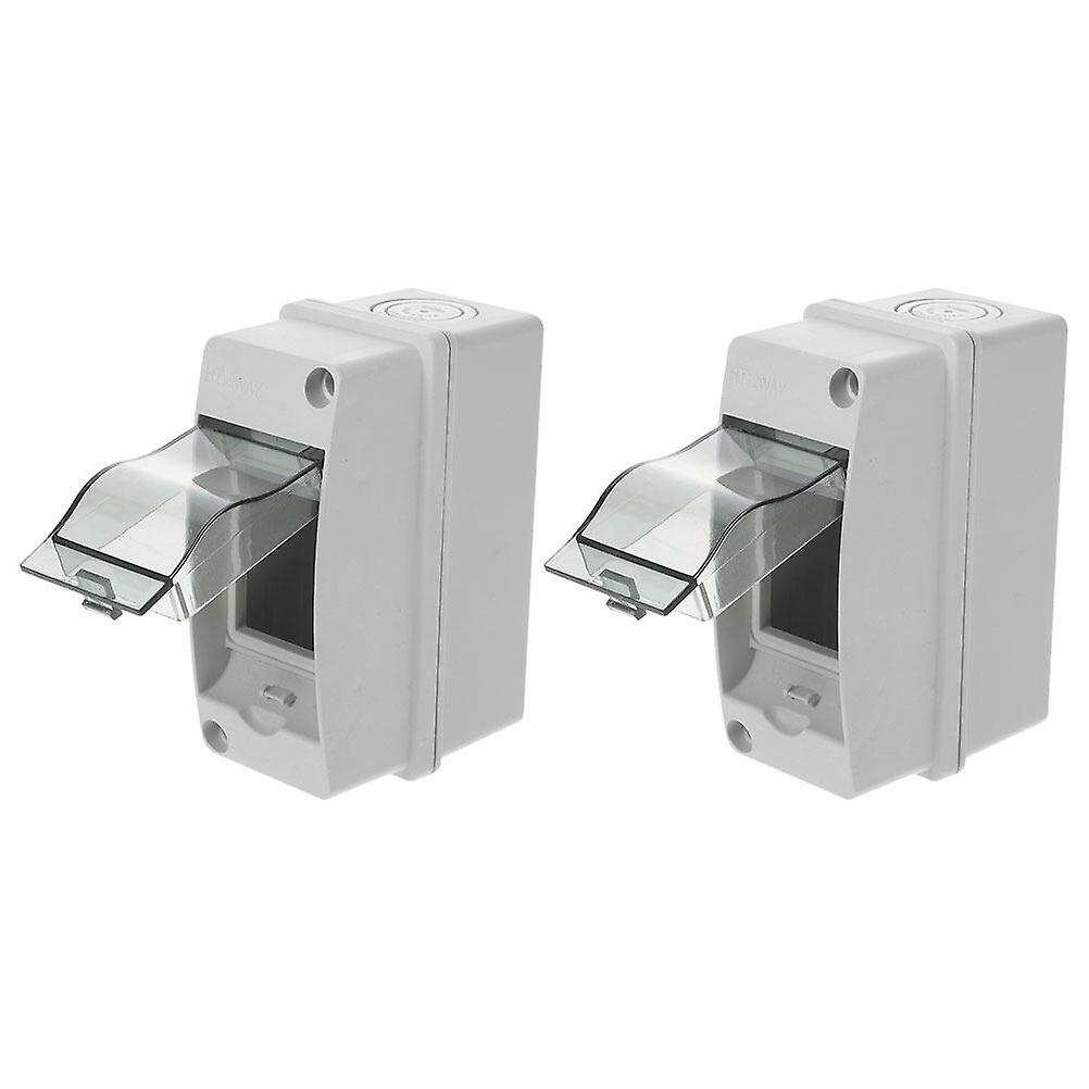 2pcs Professional 2-way Consumer Unit Ip65 Electrical Enclosure Box Distribution Protection Box(2 Way)