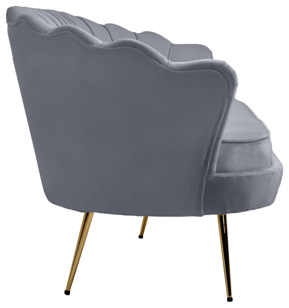 Gardenia  Velvet Upholstered Chair   Midcentury   Sofas   by Meridian Furniture  Houzz