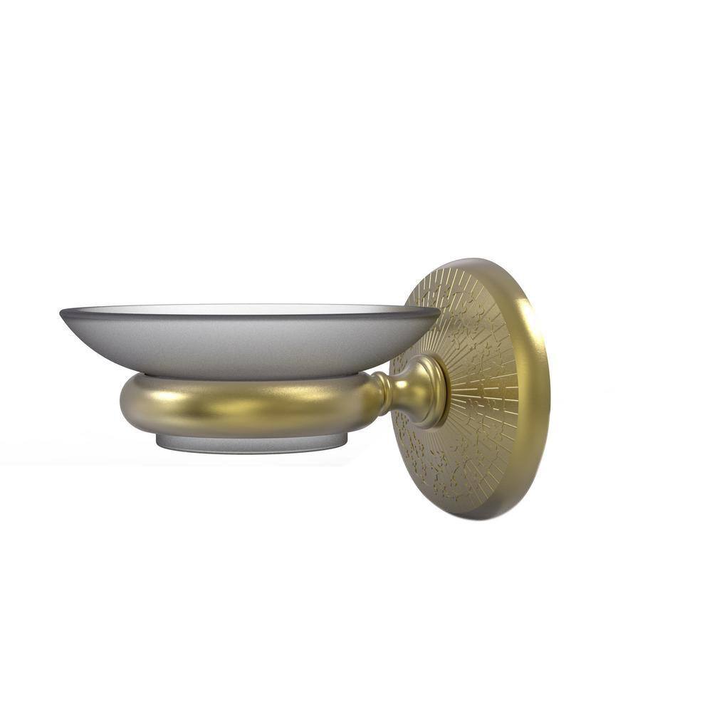 Allied Brass Monte Carlo Wall Mounted Soap Dish in Satin Brass MC-62-SBR