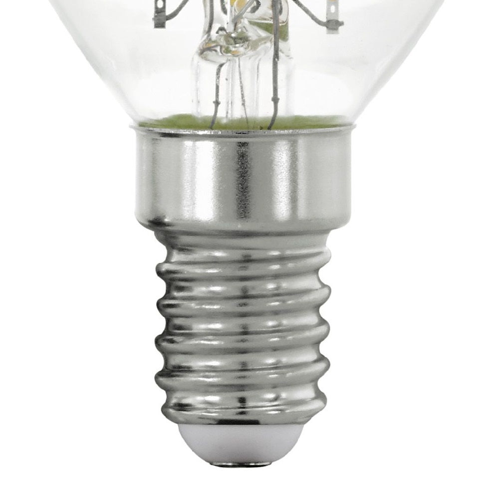 EGLO 12542 LED 6W Golfball P45 E14 SES Clear Filament Lamp 806lm 2700k