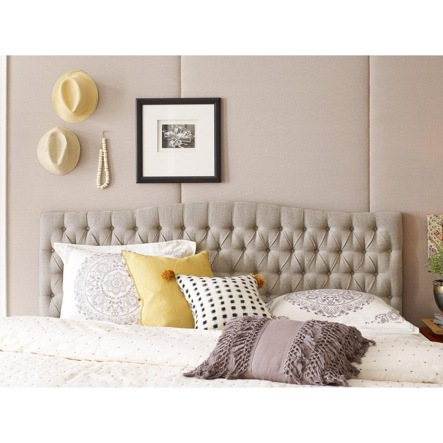 Elle Decor Tufted Upholstered Headboard