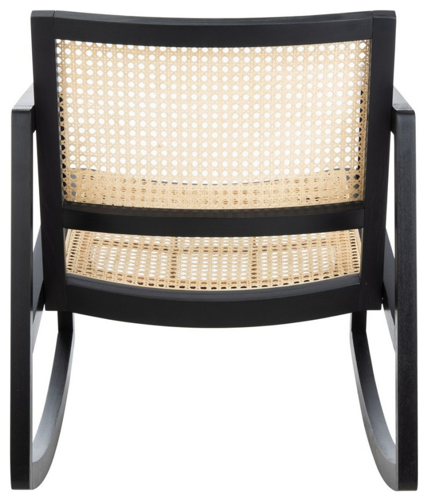 Ettore Rattan Rocking Chair Black/Natural   Tropical   Rocking Chairs   by V.S.D Furniture  Houzz