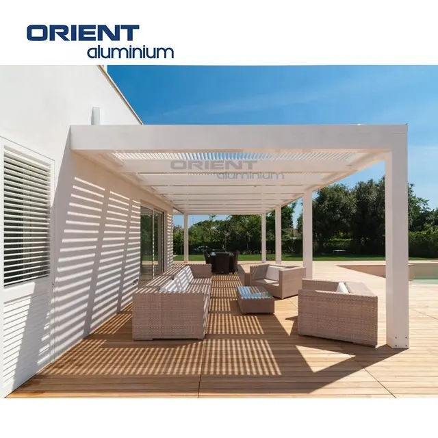 Factory Price Pergola Aluminium Bioclimatic Retractable Roof For Pergola Para Exterior 6x3 m