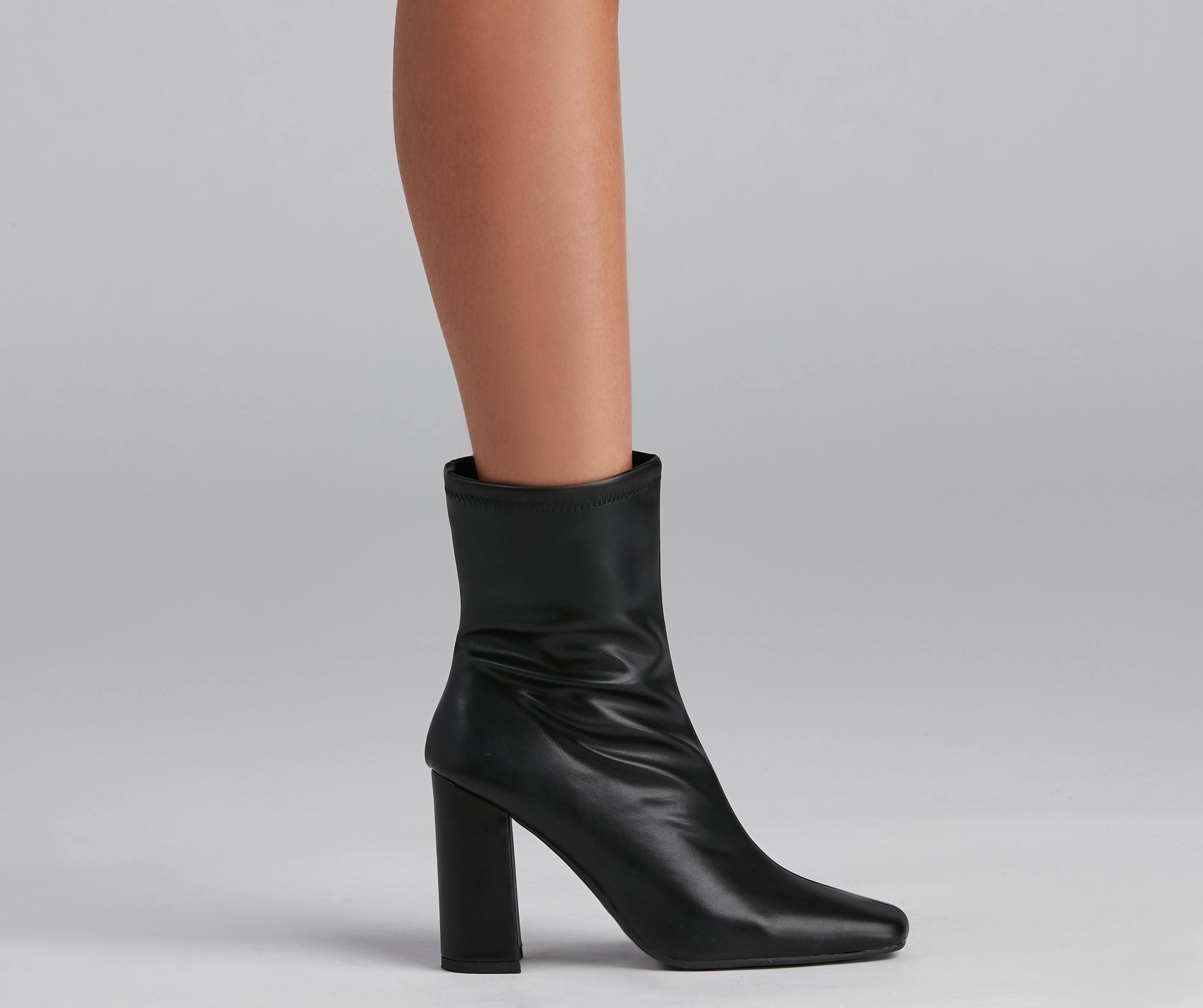 Fashion Square Toe Booties