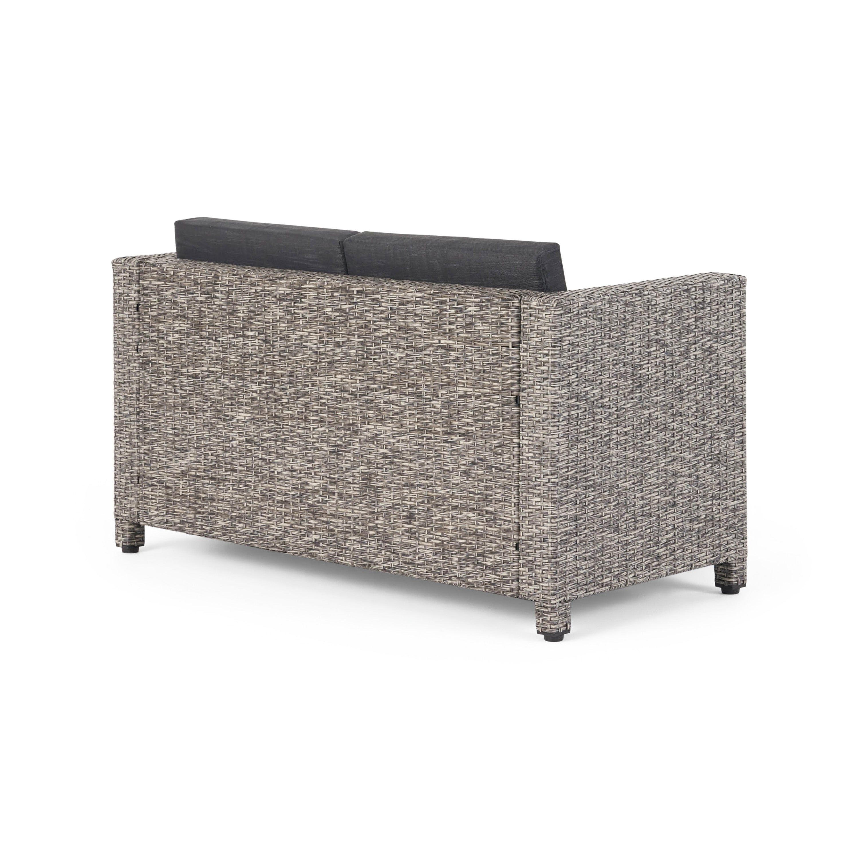 Venice Outdoor PE Wicker Love Seat