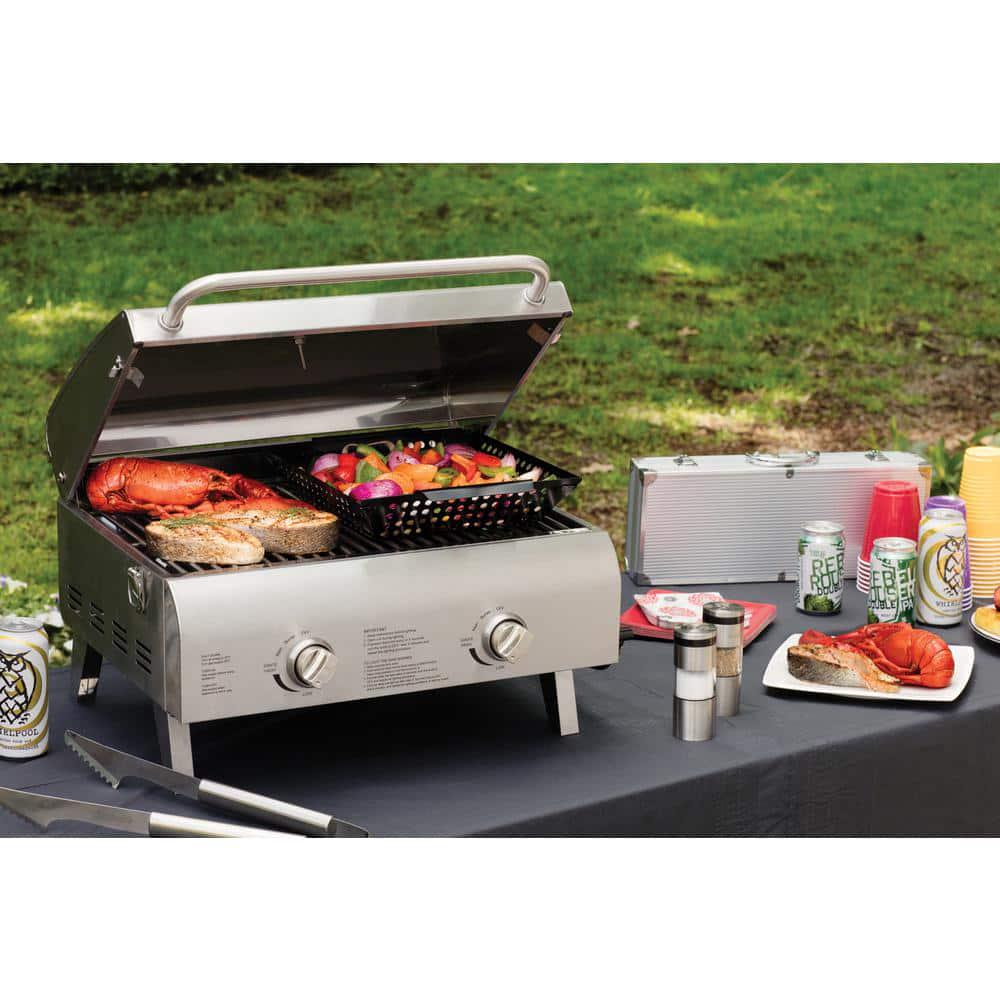 Cuisinart Portable Propane Tabletop Grill in Stainless Steel