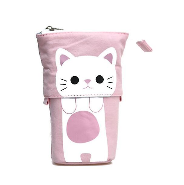 Cat cute fashion portable flexible pencil zipper case