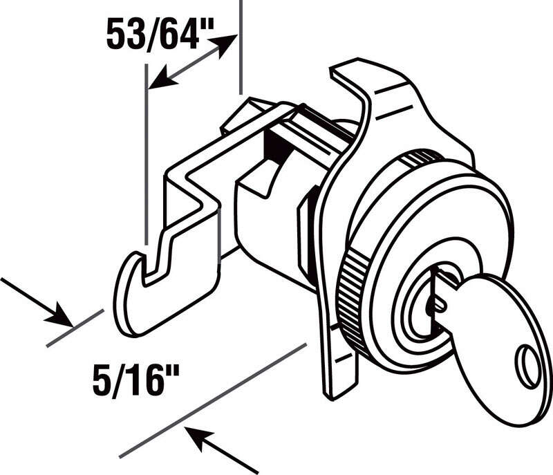 Prime-Line Chrome Steel Counter Clockwise Mailbox Lock