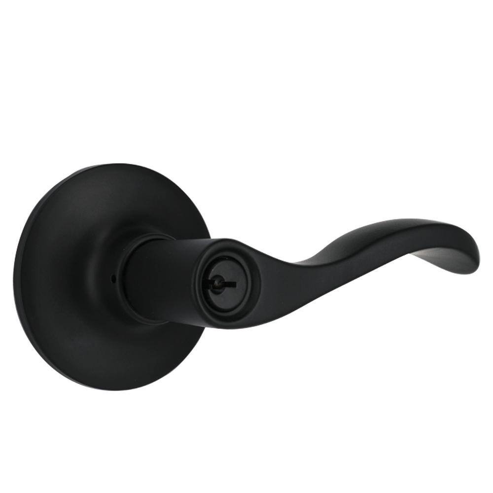 Defiant Naples Matte Black Keyed Entry Door Lever 32LYEX900B