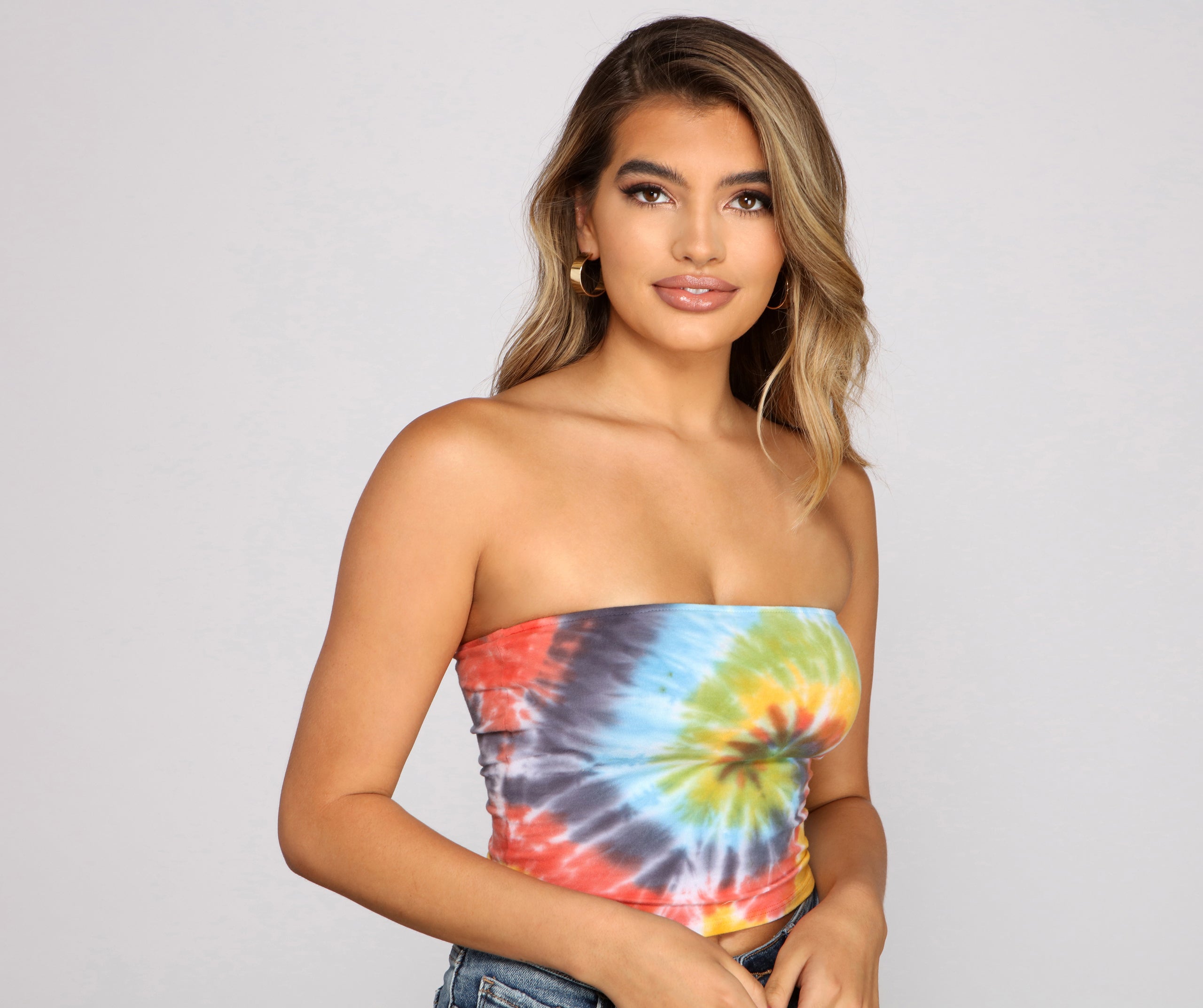 Groovy Gal Tie-Dye Tube Top