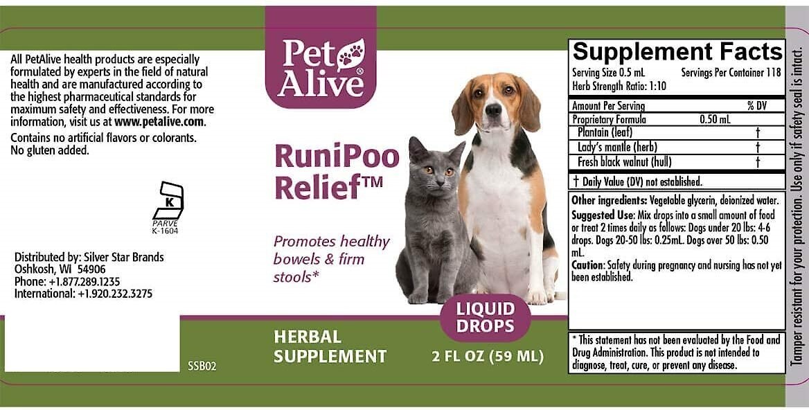 PetAlive RuniPoo Relief Dog and Cat Supplement