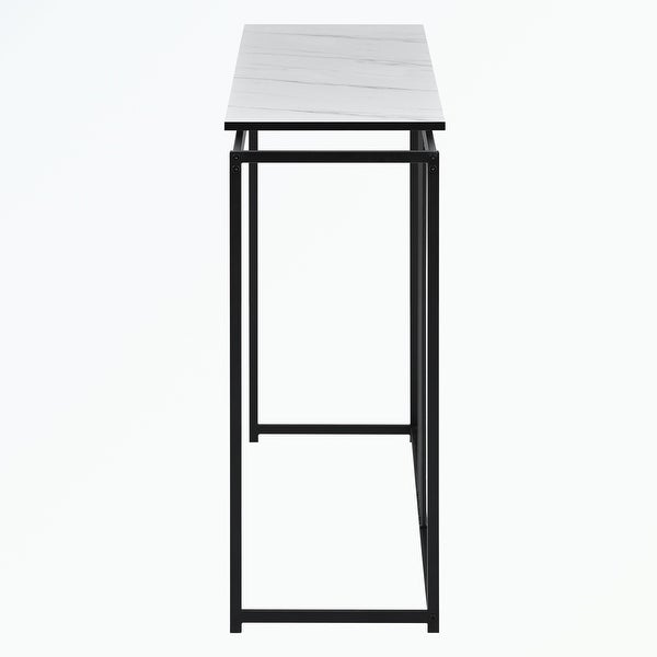 Console Table， Extra Long Entryway Table with Metal Frame