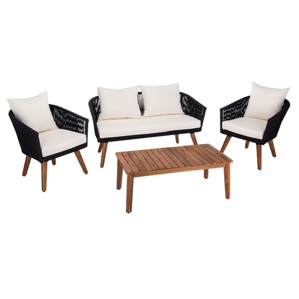 SAFAVIEH Outdoor Velso 4 Pc Living Set