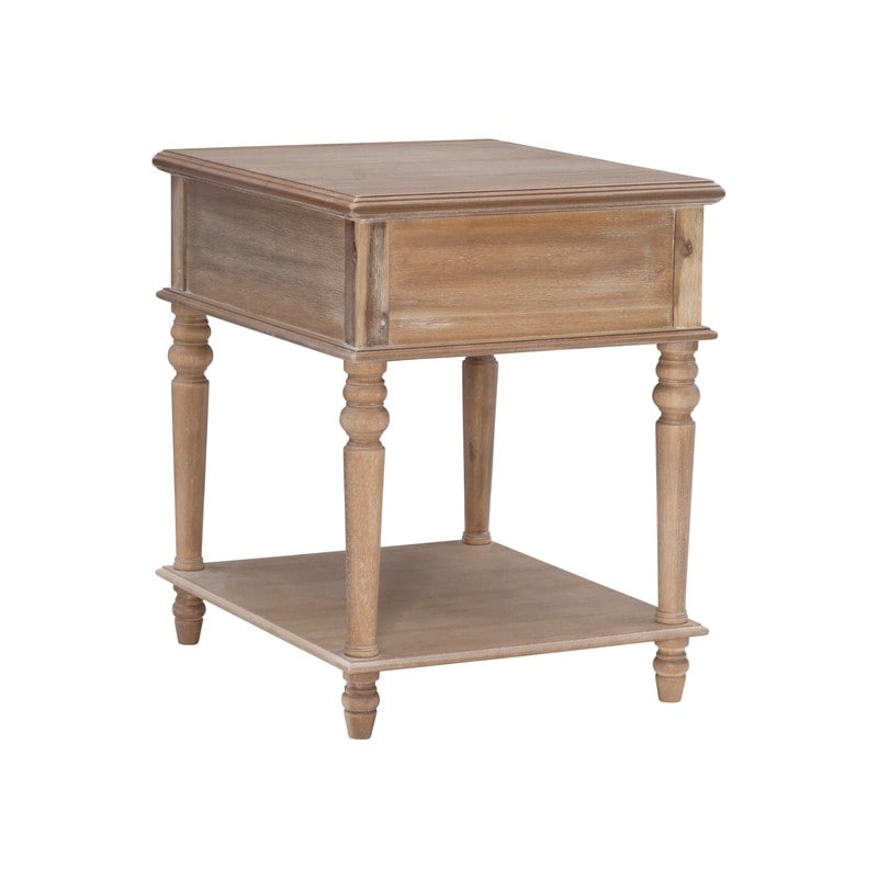 Jowin Classic Wood Side Table with Storage