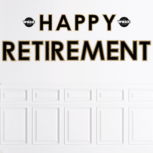 Big Dot Of Happiness Happy Retirement Peel And Stick Retirement Party Large Banner Wall Decals Happy Retirement