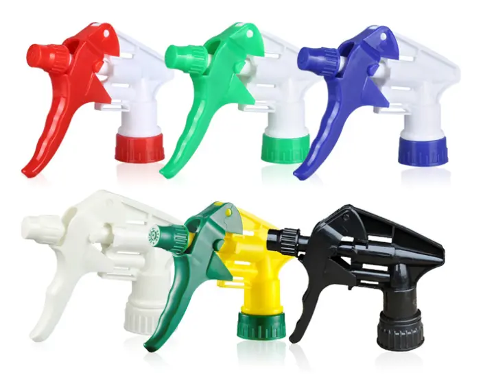 Black trigger sprayers 28/400 white red blue customized color for plastic trigger spray bottle